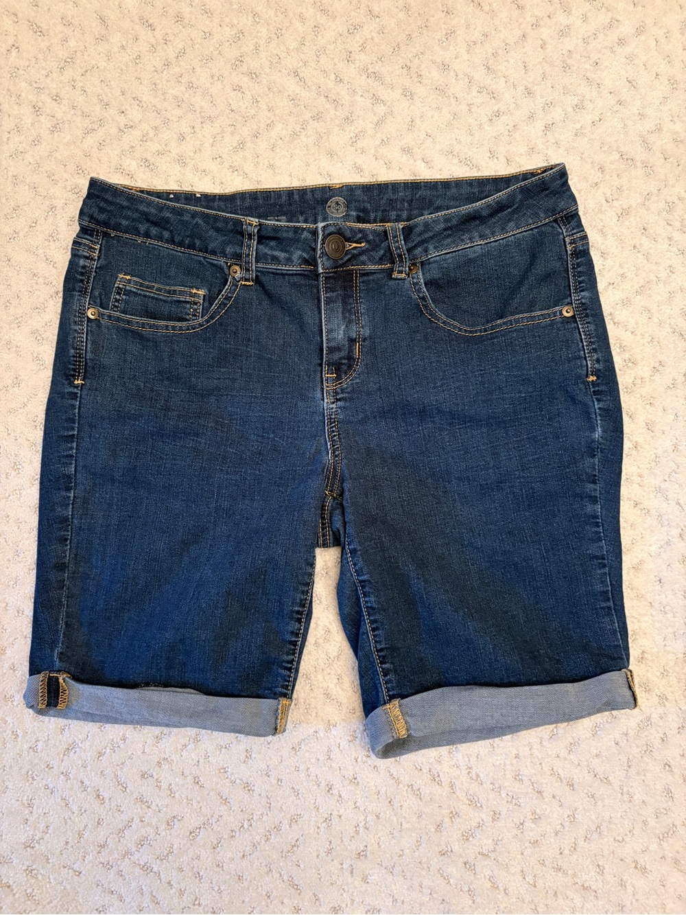 SO Bermuda Shorts Size 13 Denim Blue Jean Cuffed Summer Streetwear Festival